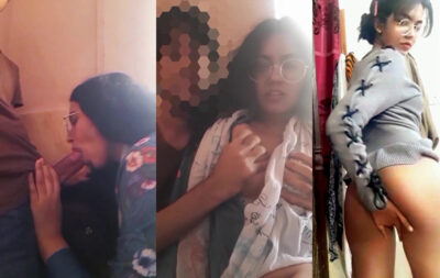 Muslim Sexy Nerdy College Girl Give Deepthroat Blowjob to Classmate