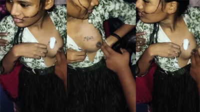 GenZ Nibbi School girl having tattoo on boobs viral video