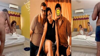 Desi Rich Mom & Dad With Son Young Teacher Threesome Ass and Pussy Fucking Viral MMS
